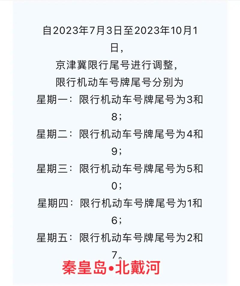秦皇岛限号吗，秦皇岛2025限号时间表