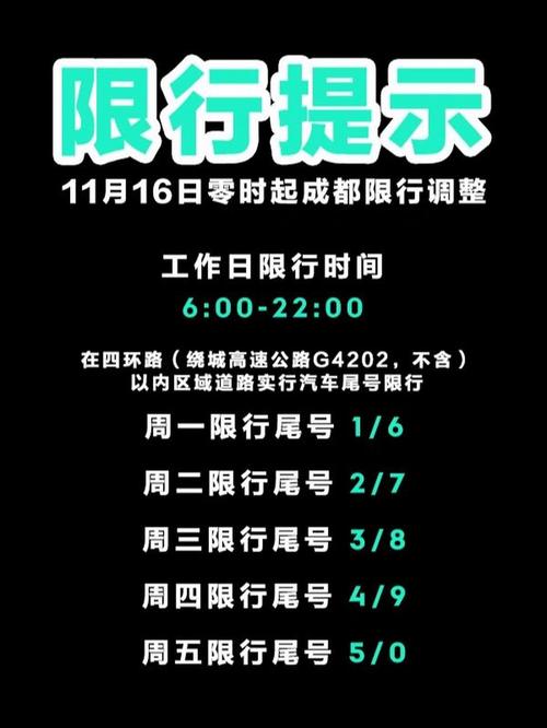 成都周四限行尾号,成都周四限行哪个号-第4张图片 成都周四限行尾号,成都周四限行哪个号-第4张图片